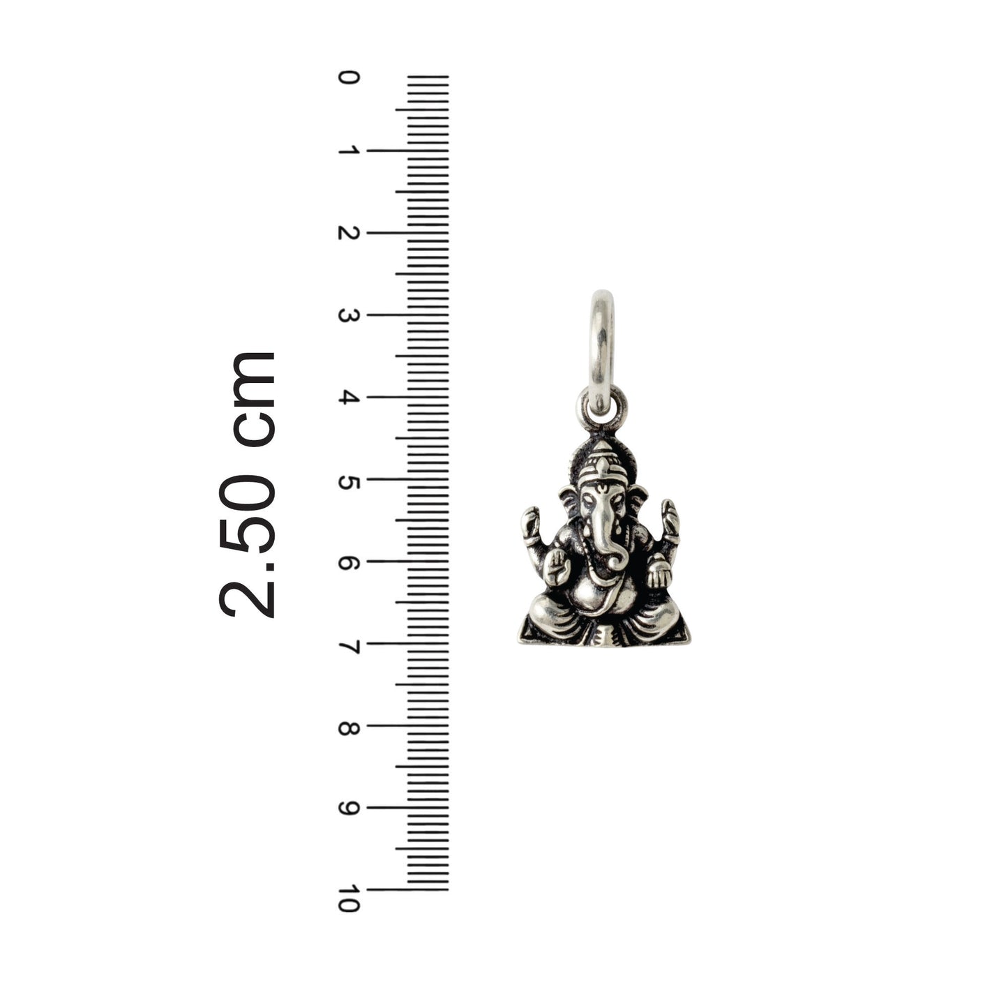 Azita 925 Sterling Silver God Ganesh Pendant for Men and Women| Nandana| Without Chain| with Certificate of Authenticity and 925 Stamp.