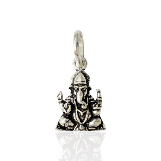 Azita 925 Sterling Silver God Ganesh Pendant for Men and Women| Nandana| Without Chain| with Certificate of Authenticity and 925 Stamp.