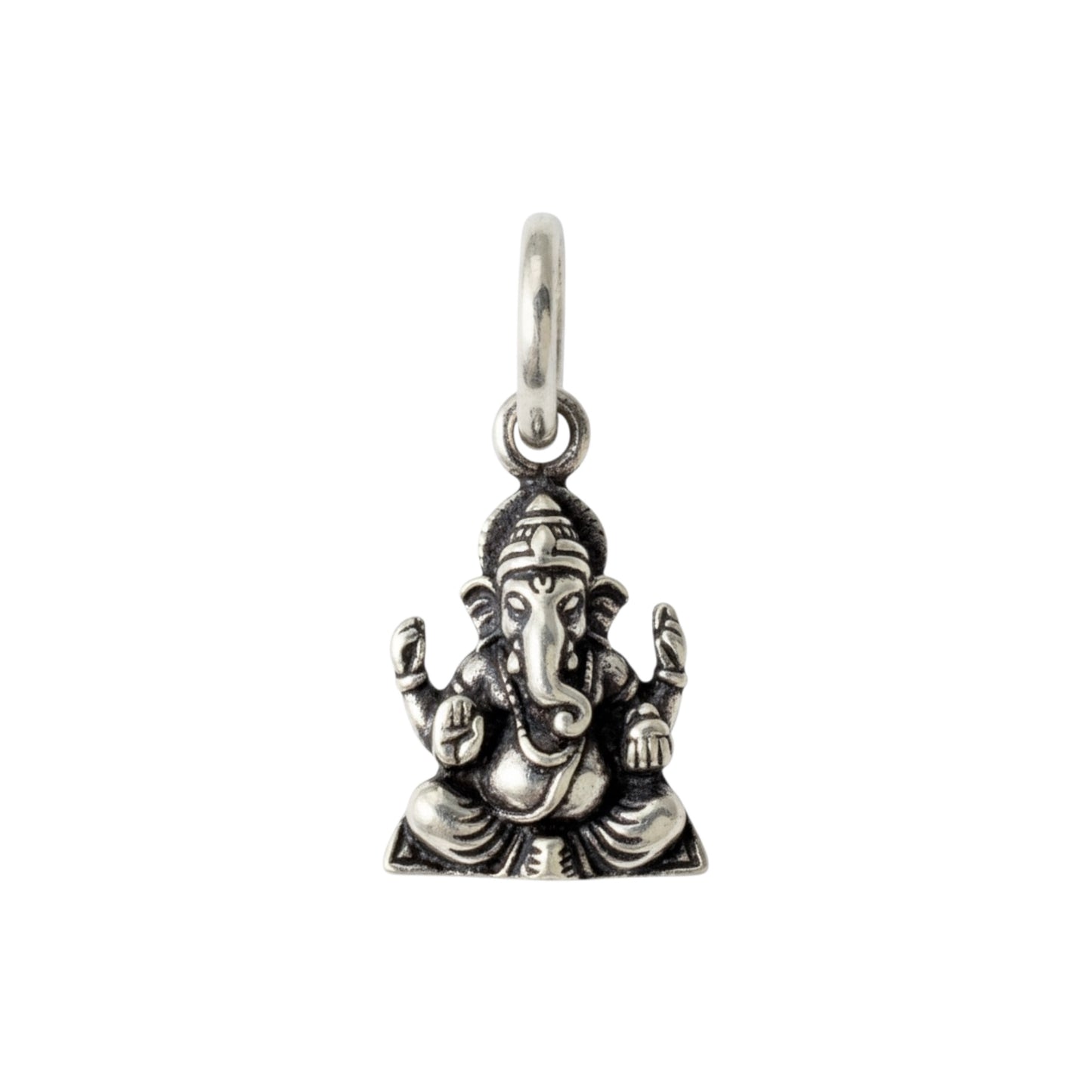 Azita 925 Sterling Silver God Ganesh Pendant for Men and Women| Nandana| Without Chain| with Certificate of Authenticity and 925 Stamp.