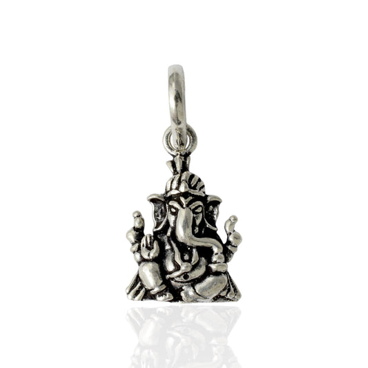 Azita 925 Sterling Silver God Ganesh Pendant for Men and Women| Omkara| Without Chain| With Certificate of Authenticity and 925 Stamp.