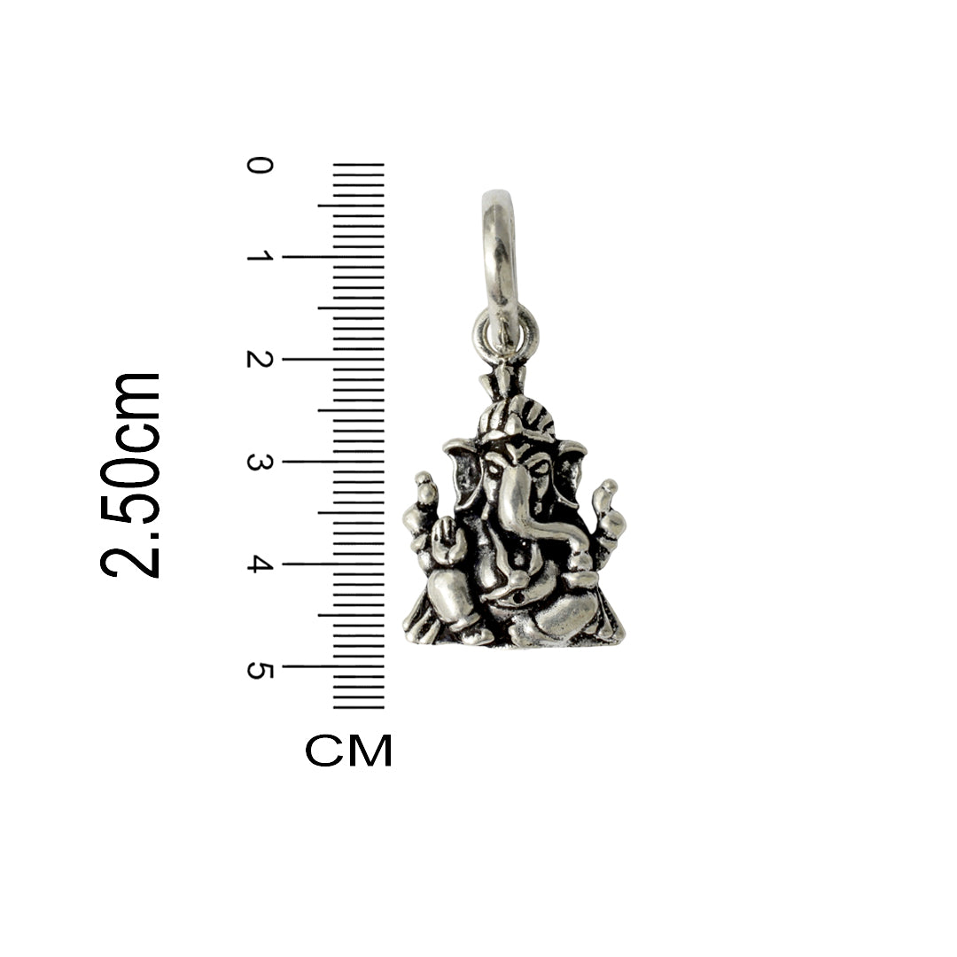 Azita 925 Sterling Silver God Ganesh Pendant for Men and Women| Omkara| Without Chain| With Certificate of Authenticity and 925 Stamp.