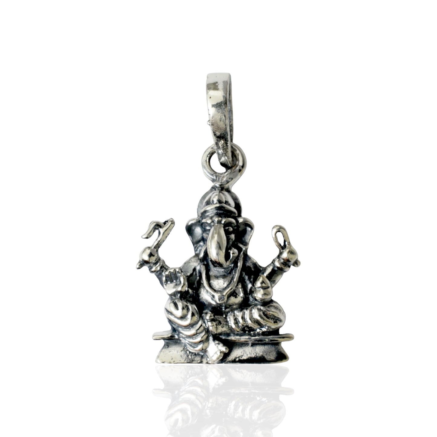 Azita 925 Sterling Silver God Ganesh Pendant for Men and Women| Vikat| Without Chain| With Certificate of Authenticity and 925 Stamp.