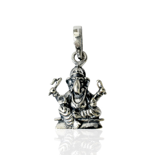 Azita 925 Sterling Silver God Ganesh Pendant for Men and Women| Vikat| Without Chain| With Certificate of Authenticity and 925 Stamp.