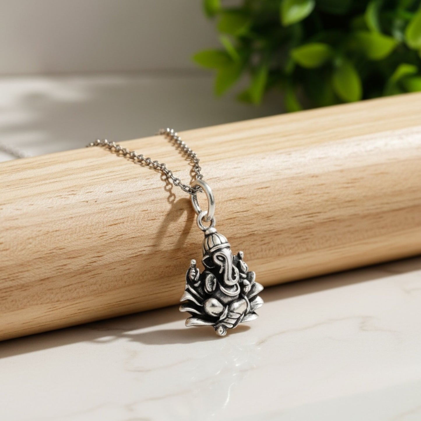 Azita 925 Sterling Silver God Ganesh Pendant for Men and Women| Vinayak | Without Chain| With Certificate of Authenticity and 925 Stamp.