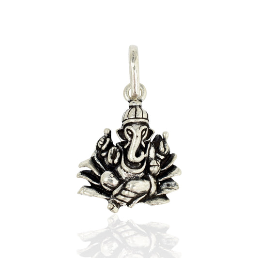 Azita 925 Sterling Silver God Ganesh Pendant for Men and Women| Vinayak | Without Chain| With Certificate of Authenticity and 925 Stamp.