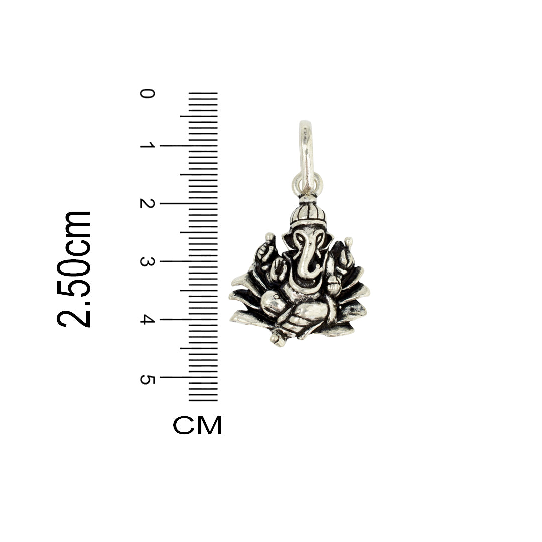 Azita 925 Sterling Silver God Ganesh Pendant for Men and Women| Vinayak | Without Chain| With Certificate of Authenticity and 925 Stamp.