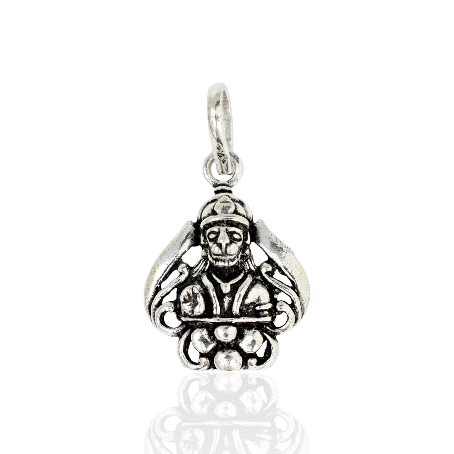 Azita 925 Sterling Silver God Hanuman Pendant for Men and Women| Vayu Putra| Without Chain| With Certificate of Authenticity and 925 Stamp.