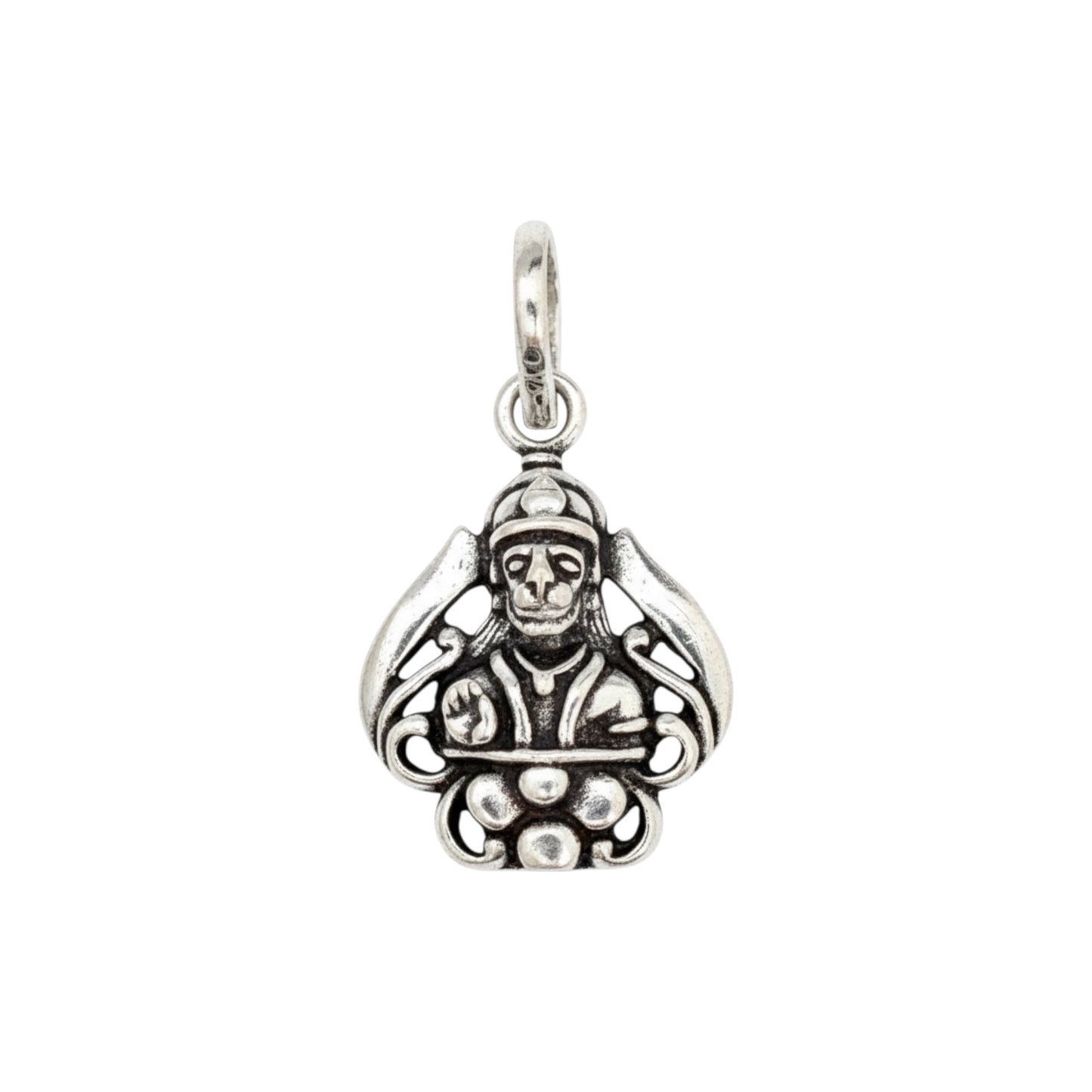 Azita 925 Sterling Silver God Hanuman Pendant for Men and Women| Vayu Putra| Without Chain| With Certificate of Authenticity and 925 Stamp.