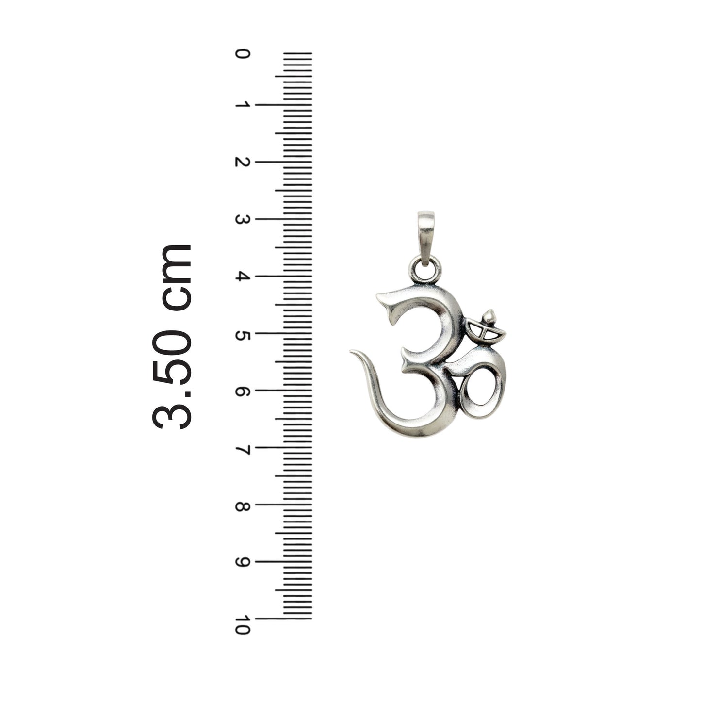 Azita 925 Sterling Silver Divine Om Pendant for Men and Women| Large| Without Chain| With Certificate of Authenticity and 925 Stamp.