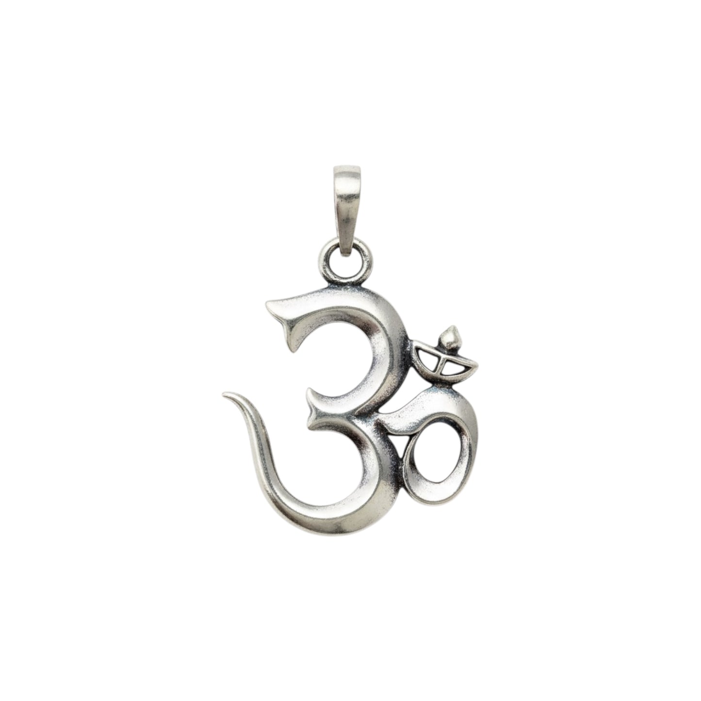 Azita 925 Sterling Silver Divine Om Pendant for Men and Women| Large| Without Chain| With Certificate of Authenticity and 925 Stamp.