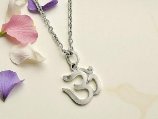 Azita 925 Sterling Silver Divine Om Pendant for Men and Women| Medium| Without Chain| With Certificate of Authenticity and 925 Stamp.