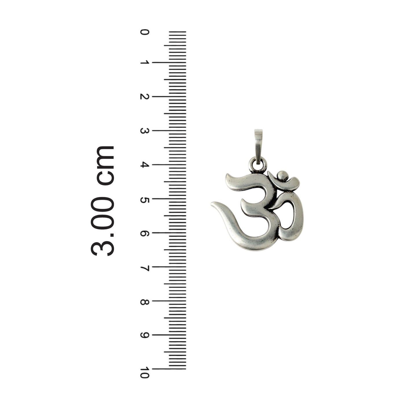 Azita 925 Sterling Silver Divine Om Pendant for Men and Women| Medium| Without Chain| With Certificate of Authenticity and 925 Stamp.
