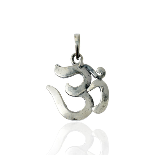 Azita 925 Sterling Silver Divine Om Pendant for Men and Women| Medium| Without Chain| With Certificate of Authenticity and 925 Stamp.