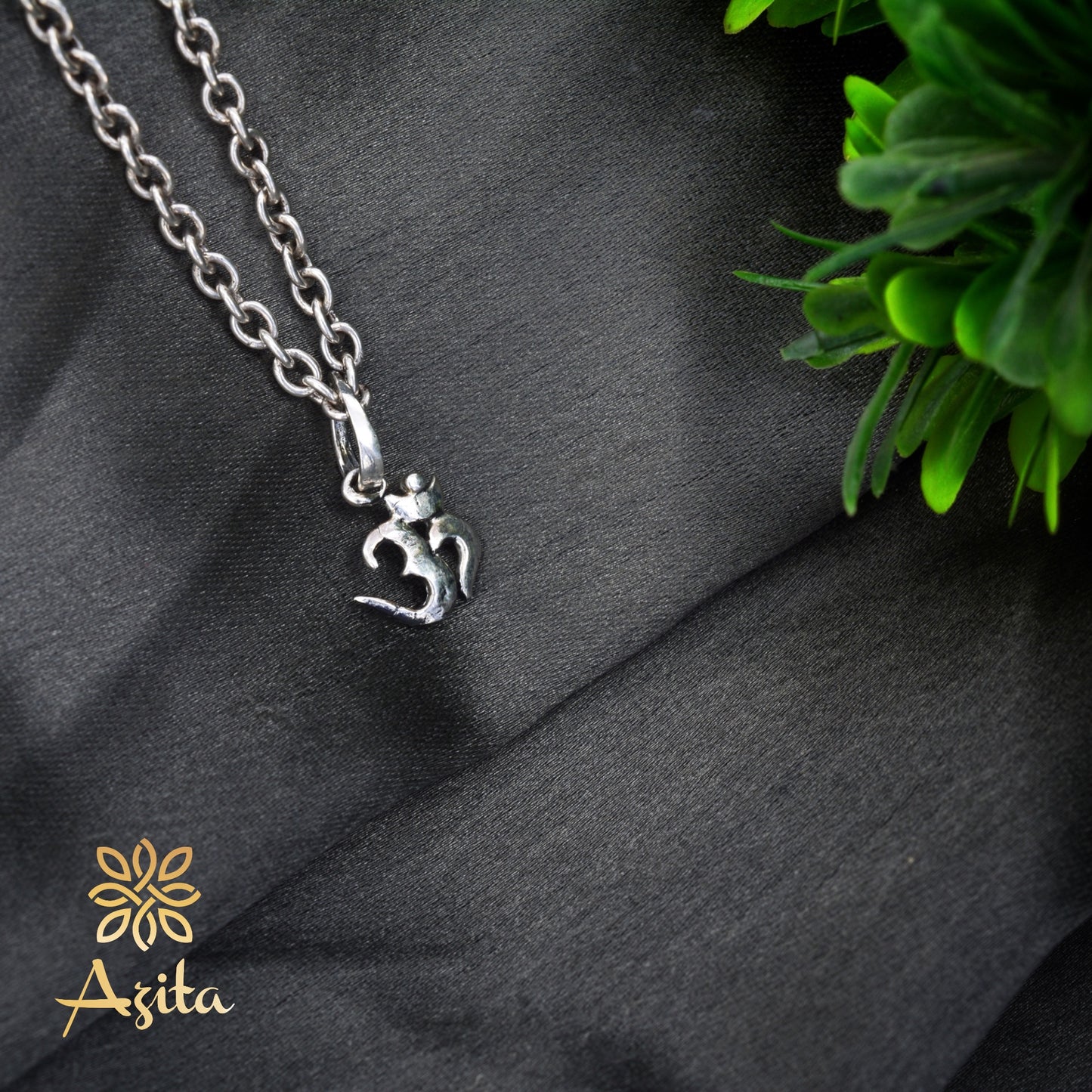 Azita 925 Sterling Silver Divine Om Pendant for Girls and Boys |Kids| Without Chain| With Certificate of Authenticity and 925 Stamp.