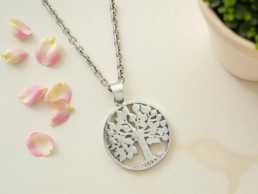 Azita 925 Sterling Silver Tree of Life Pendant for Men and Women| Without Chain | With Certificate of Authenticity and 925 Stamp.