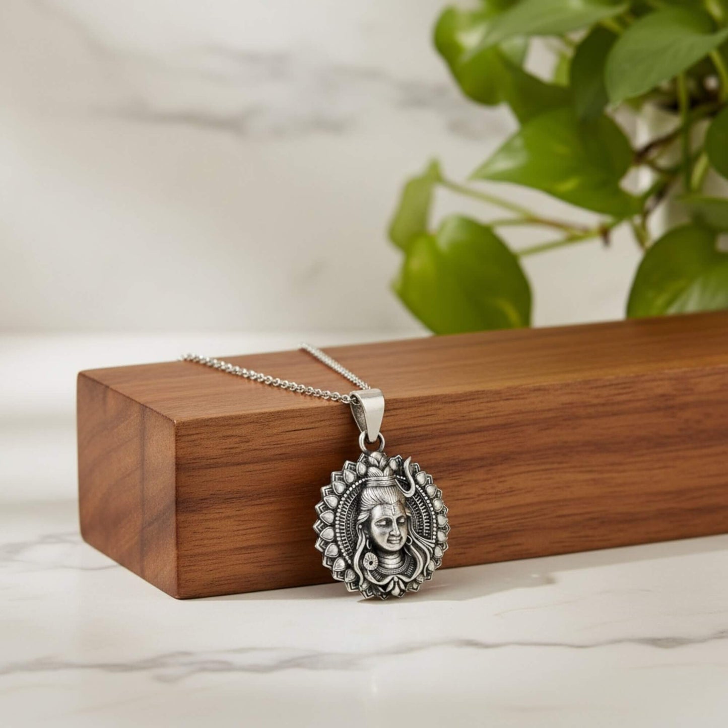 Azita 925 Sterling Silver God Shiv Pendant for Men and Women| Without Chain| With Certificate Of Authenticity and BIS Hallmark