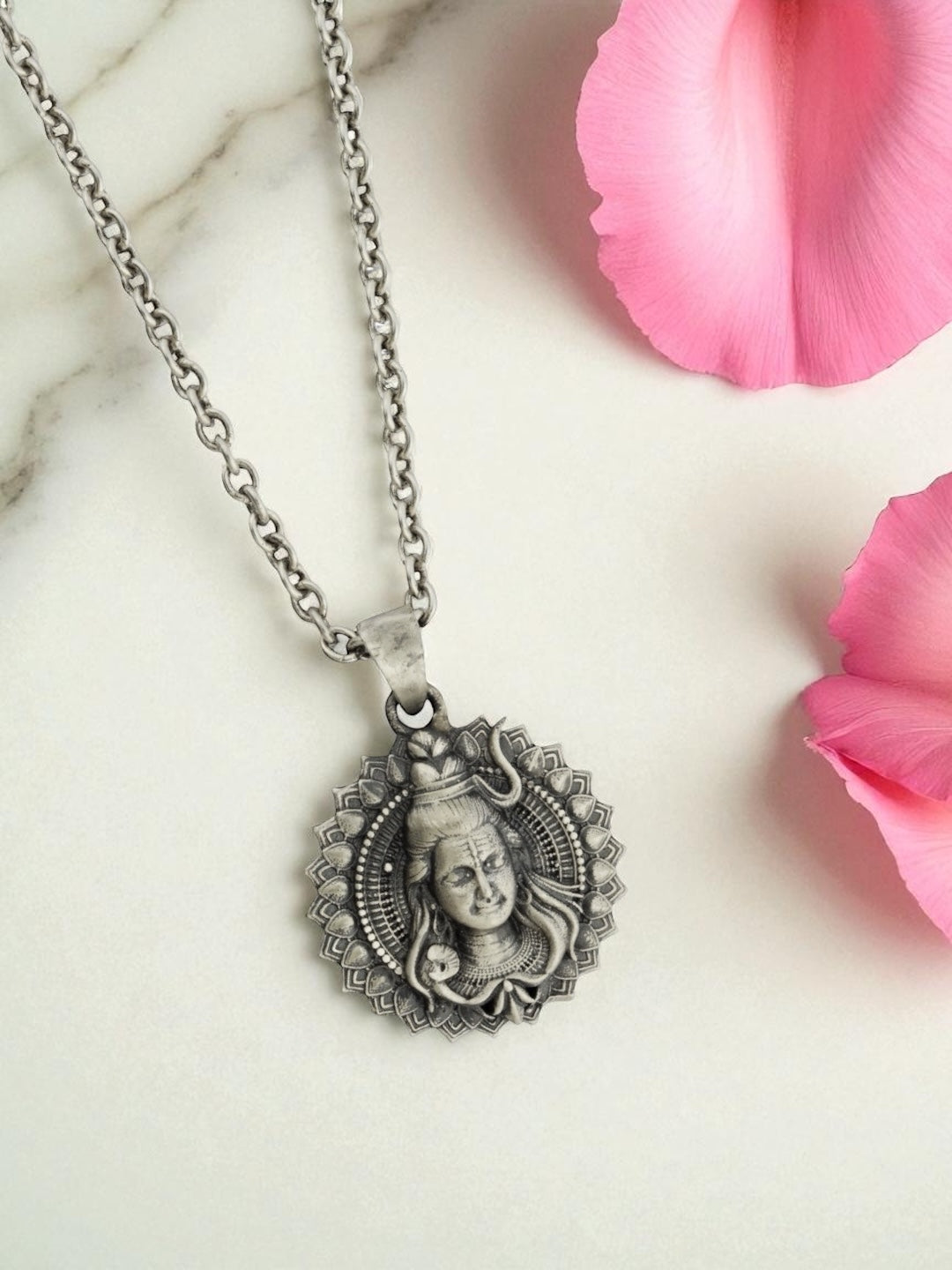 Azita 925 Sterling Silver God Shiv Pendant for Men and Women| Without Chain| With Certificate Of Authenticity and BIS Hallmark