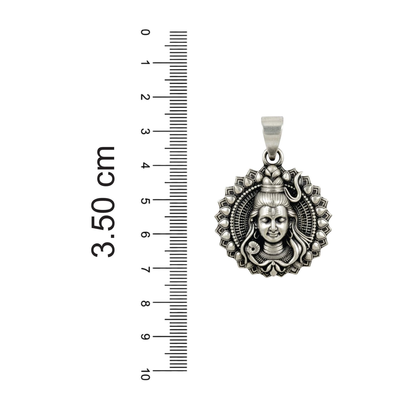 Azita 925 Sterling Silver God Shiv Pendant for Men and Women| Without Chain| With Certificate Of Authenticity and BIS Hallmark