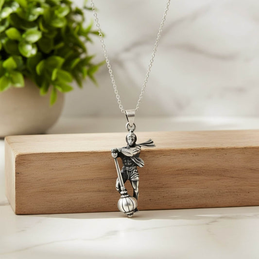 Azita 925 Sterling Silver God Hanuman Pendant for Men and Women| Bajrangbali | Without Chain| With Certificate Of Authenticity and BIS Hallmark