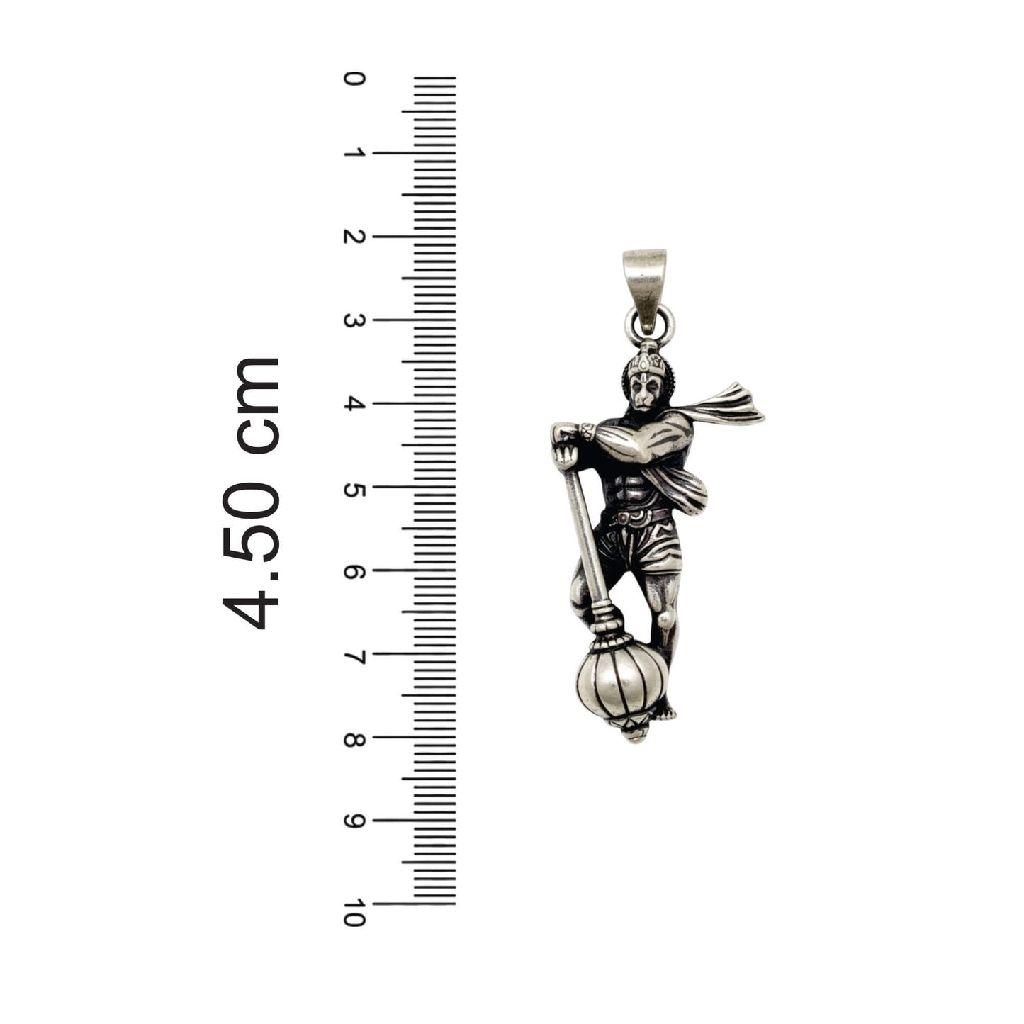 Azita 925 Sterling Silver God Hanuman Pendant for Men and Women| Bajrangbali | Without Chain| With Certificate Of Authenticity and BIS Hallmark