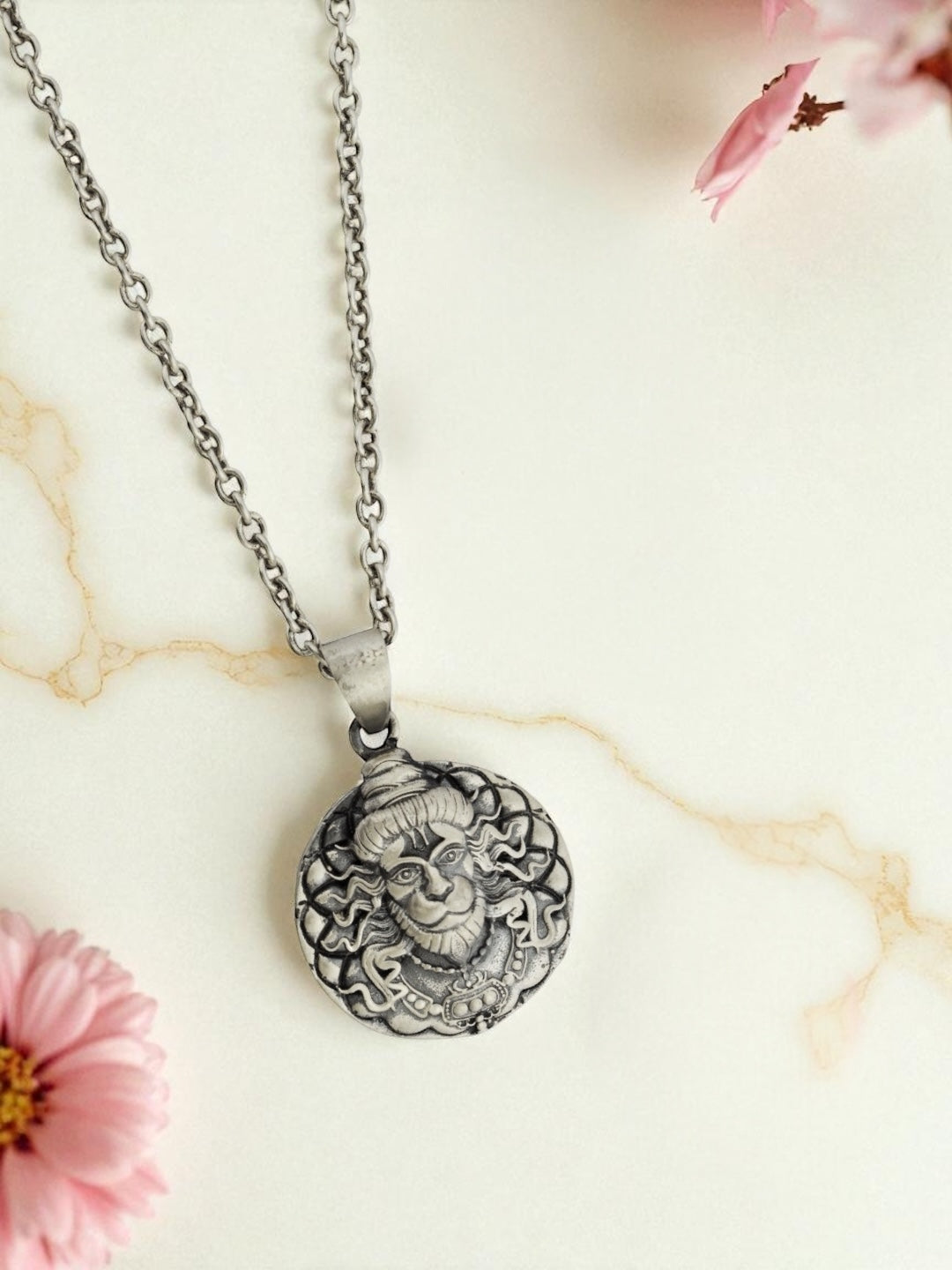 Azita 925 Sterling Silver God Hanuman Pendant for Men and Women| Tejas | Without Chain| With Certificate Of Authenticity and BIS Hallmark