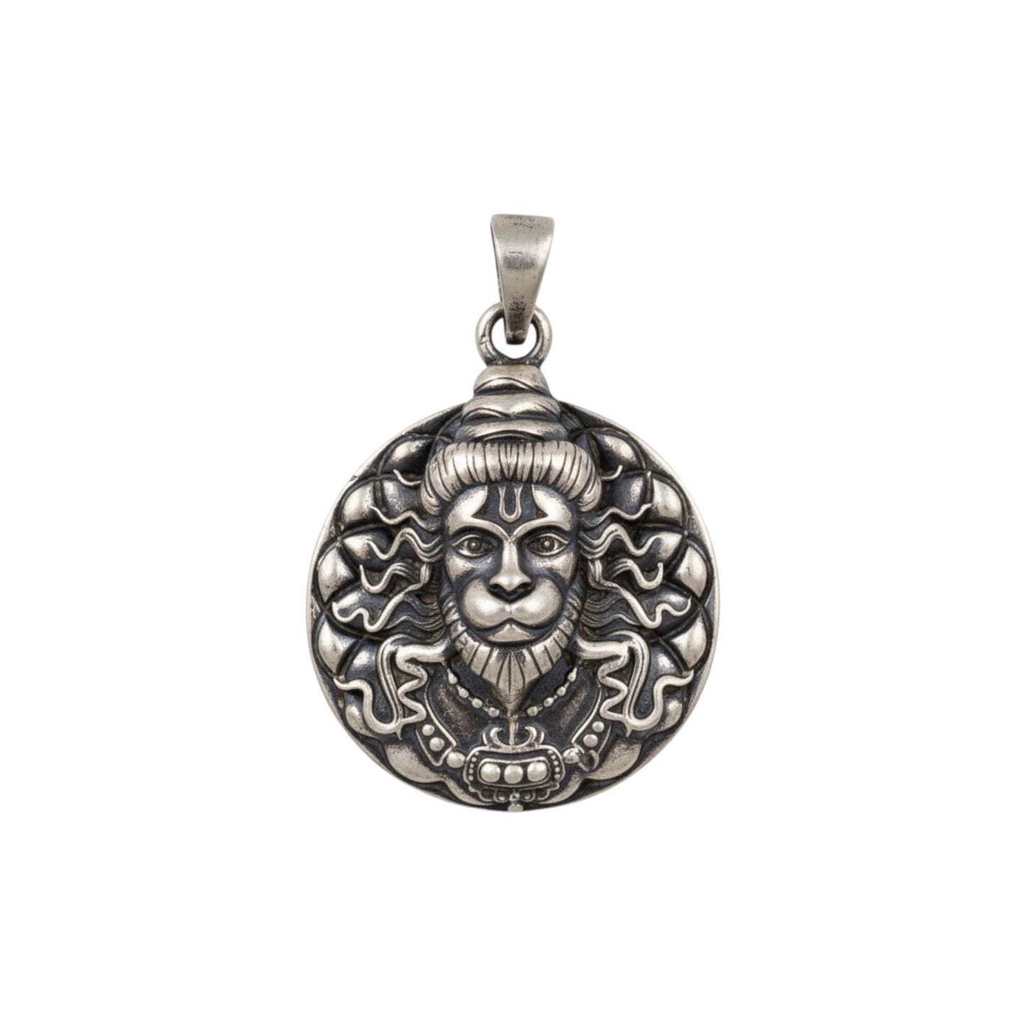 Azita 925 Sterling Silver God Hanuman Pendant for Men and Women| Tejas | Without Chain| With Certificate Of Authenticity and BIS Hallmark
