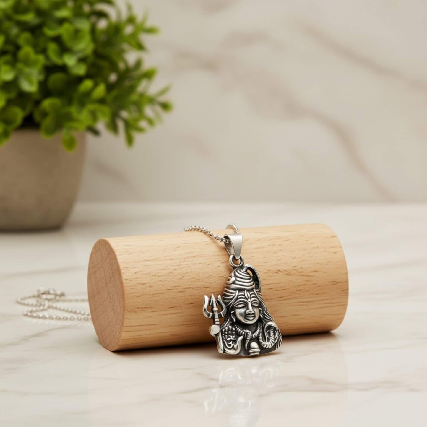 Azita 925 Sterling Silver God Shivji Pendant for Men and Women | Bholenath | Without chain | With Certificate of Authenticity and BIS Hallmark.