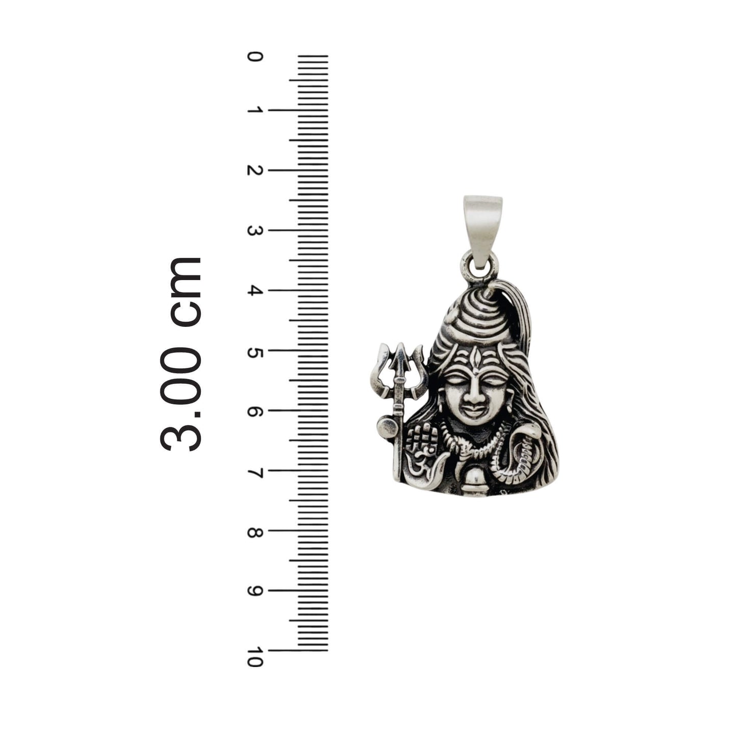 Azita 925 Sterling Silver God Shivji Pendant for Men and Women | Bholenath | Without chain | With Certificate of Authenticity and BIS Hallmark.