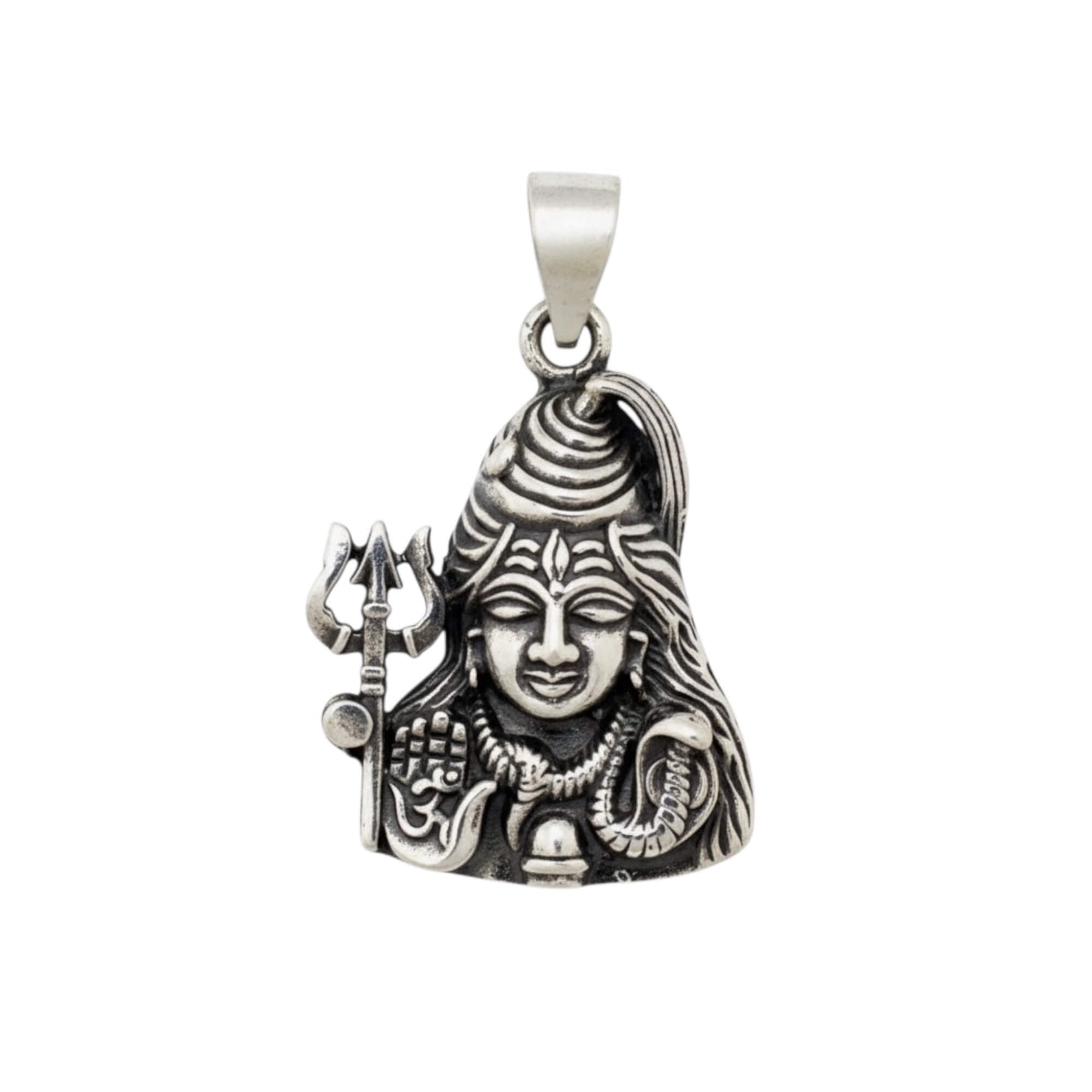 Azita 925 Sterling Silver God Shivji Pendant for Men and Women | Bholenath | Without chain | With Certificate of Authenticity and BIS Hallmark.