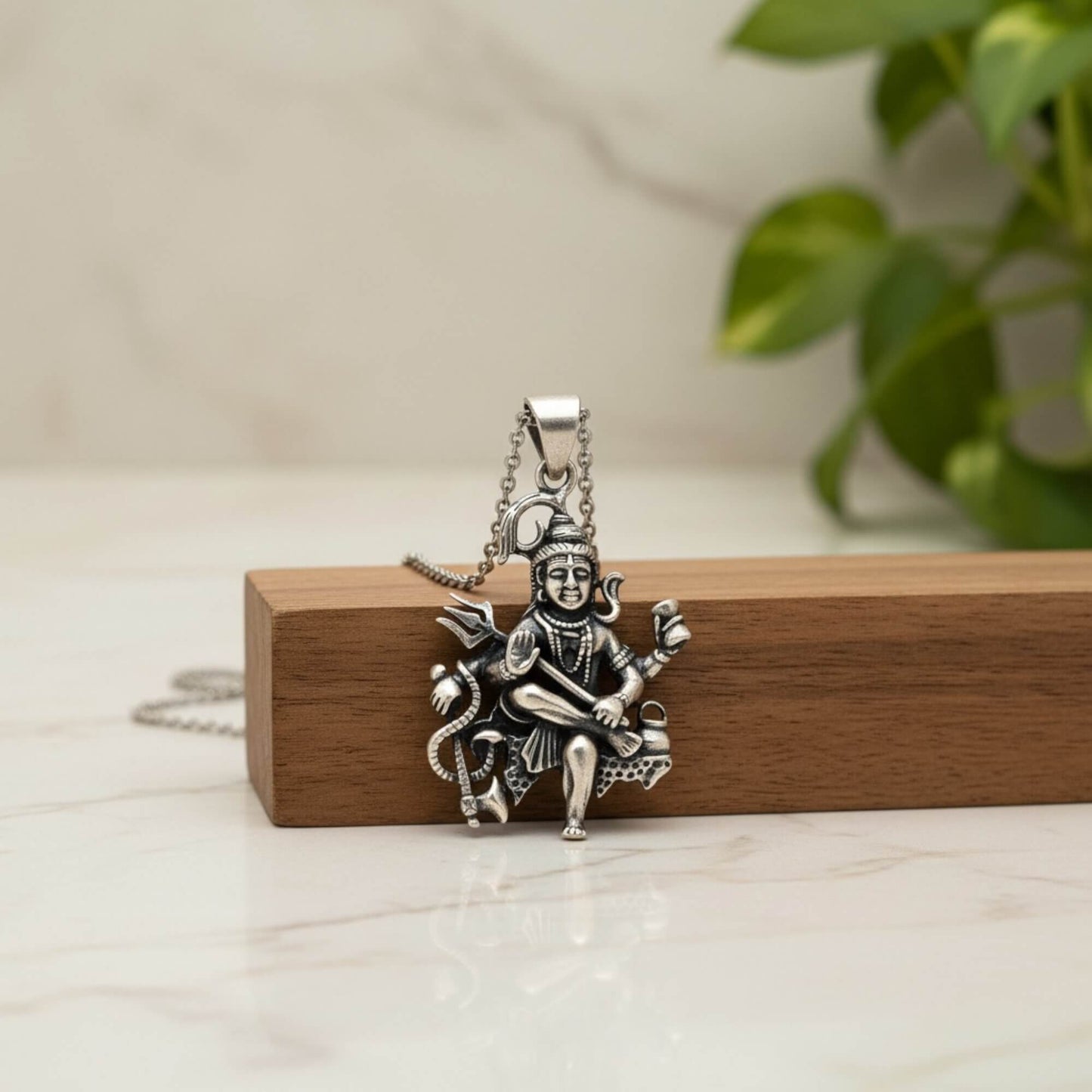 Azita 925 Sterling Silver God Shivji Pendant for Men and Women | Rudra | Without chain | With Certificate of Authenticity and BIS Hallmark.