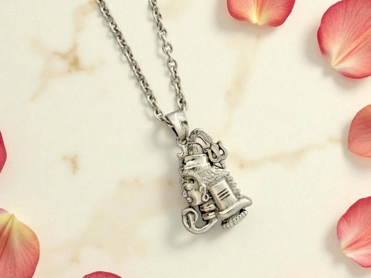 Azita 925 Sterling Silver God Shivji Pendant for Men and Women | Trilokpati | Without chain | With Certificate of Authenticity and BIS Hallmark.