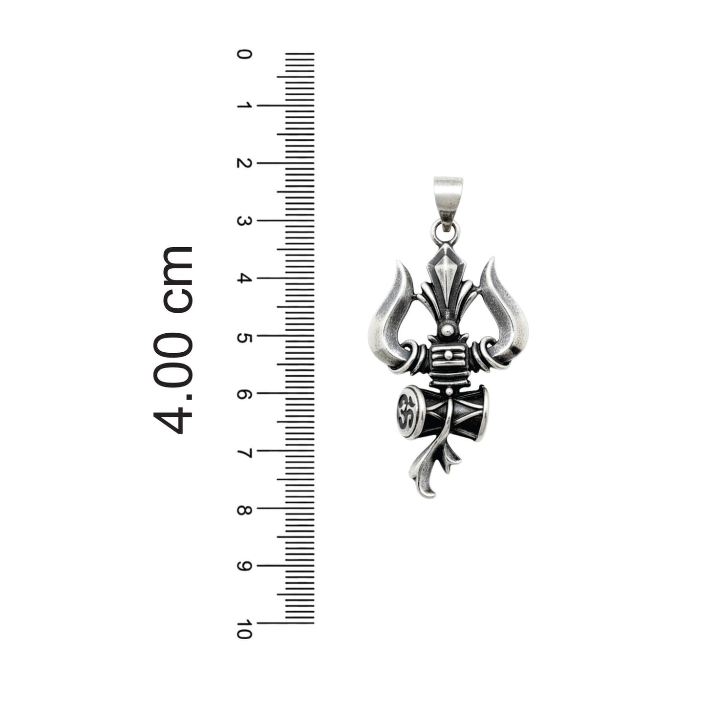 Azita 925 Sterling Silver God Shiv Trishul Pendant for Men and Women | Without chain | With Certificate of Authenticity and BIS Hallmark.