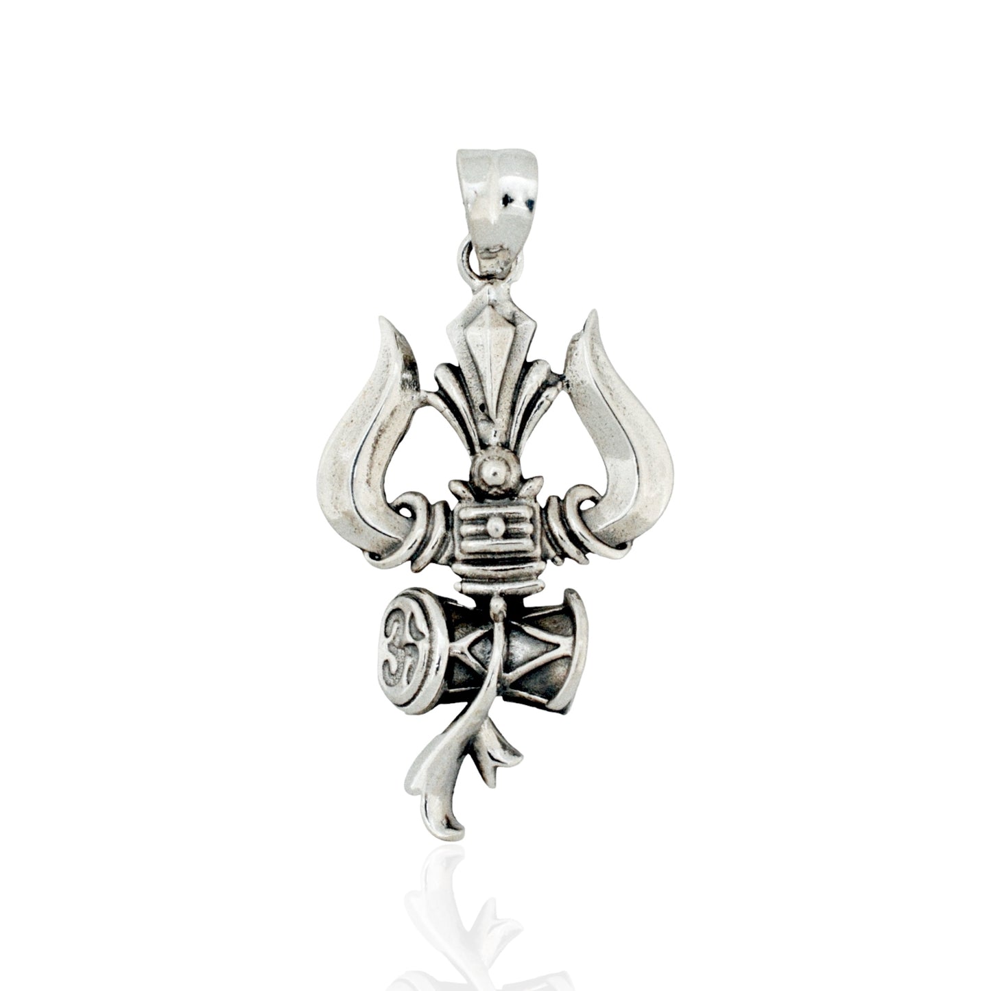 Azita 925 Sterling Silver God Shiv Trishul Pendant for Men and Women | Without chain | With Certificate of Authenticity and BIS Hallmark.