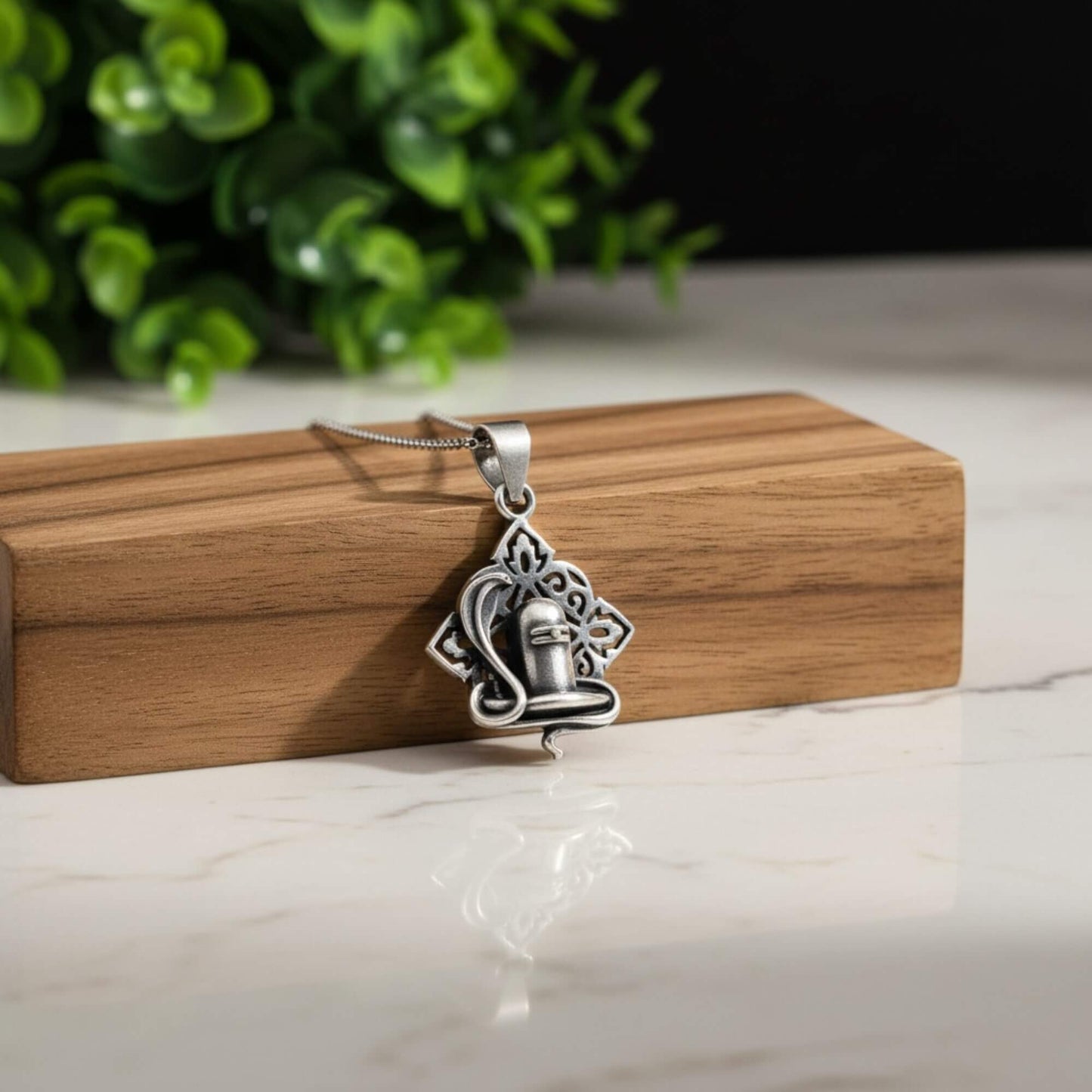 Azita 925 Sterling Silver God Shiv Shivling Pendant for Men and Women | Small | Without chain | With Certificate of Authenticity and BIS Hallmark.