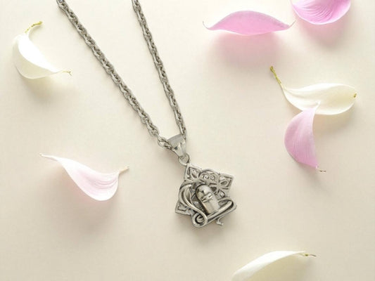 Azita 925 Sterling Silver God Shiv Shivling Pendant for Men and Women | Small | Without chain | With Certificate of Authenticity and BIS Hallmark.
