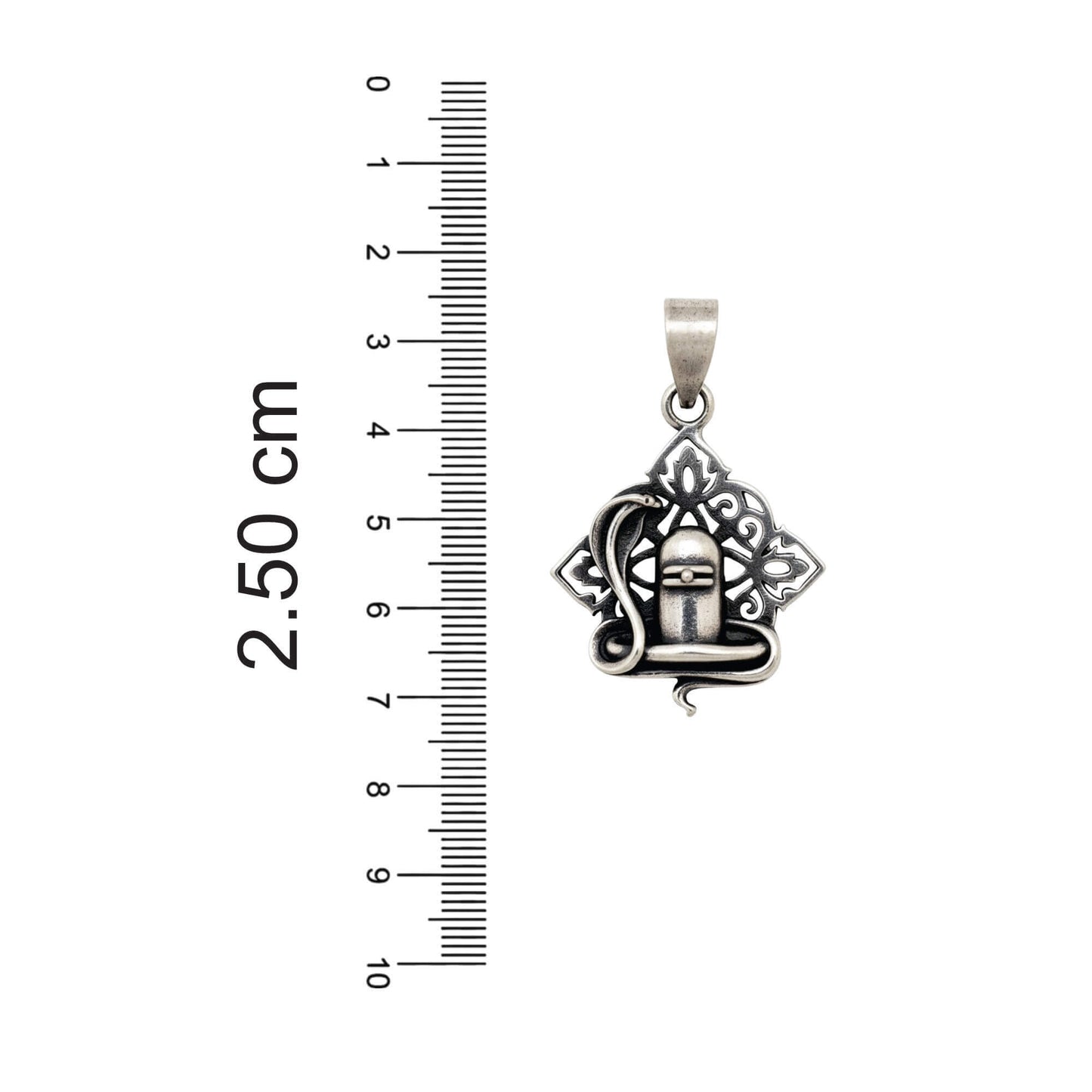 Azita 925 Sterling Silver God Shiv Shivling Pendant for Men and Women | Small | Without chain | With Certificate of Authenticity and BIS Hallmark.