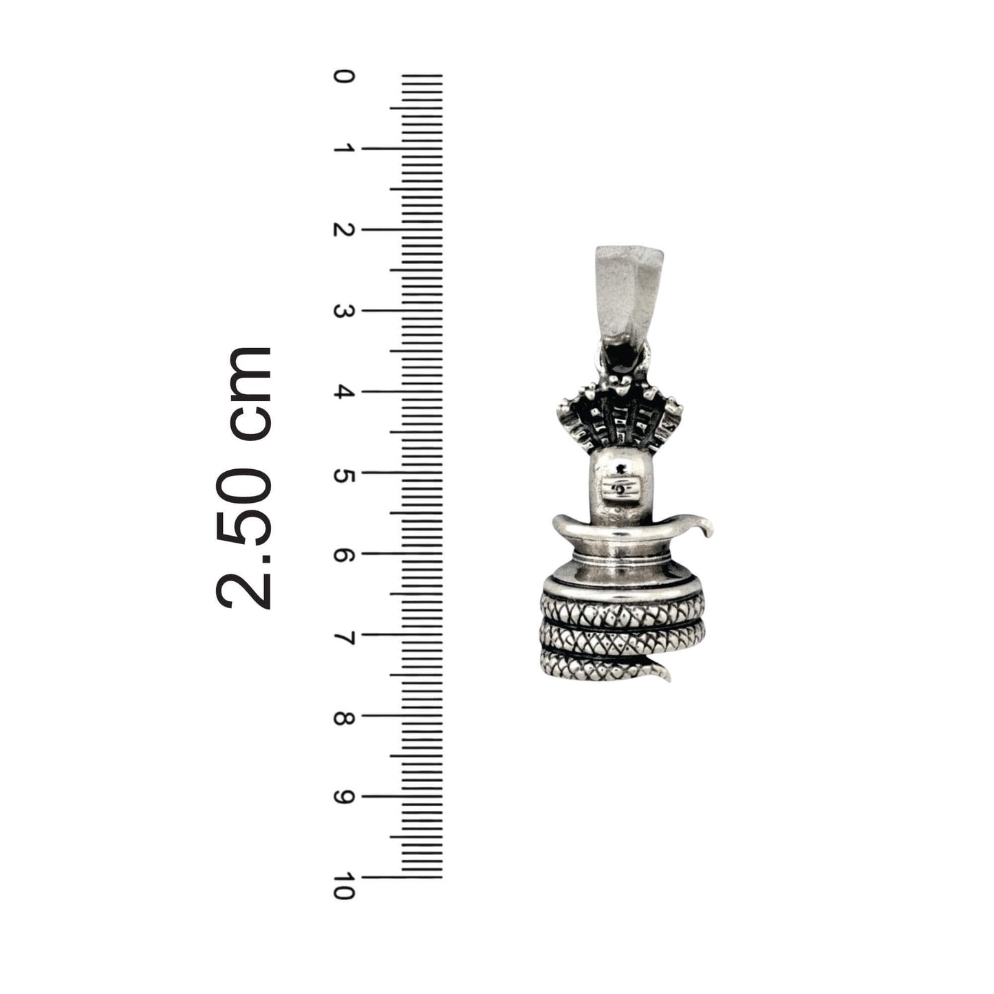 Azita 925 Sterling Silver God Shiv Shivling Pendant for Men and Women | Large | Without chain | With Certificate of Authenticity and BIS Hallmark.