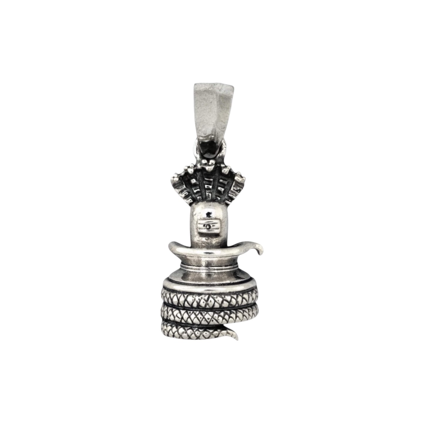 Azita 925 Sterling Silver God Shiv Shivling Pendant for Men and Women | Large | Without chain | With Certificate of Authenticity and BIS Hallmark.