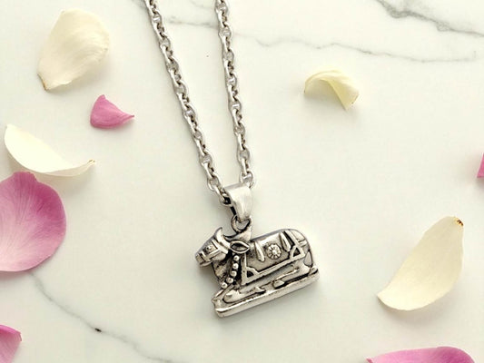 Azita 925 Sterling Silver God Nandi Maharaj Pendant for Men and Women | Without Chain | with Certificate of Authenticity and BIS Hallmark.