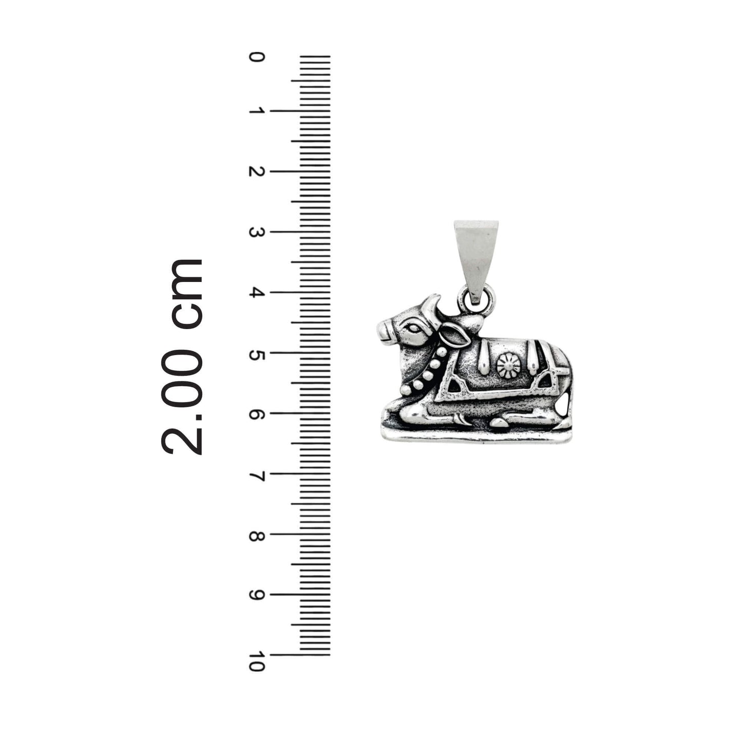 Azita 925 Sterling Silver God Nandi Maharaj Pendant for Men and Women | Without Chain | with Certificate of Authenticity and BIS Hallmark.