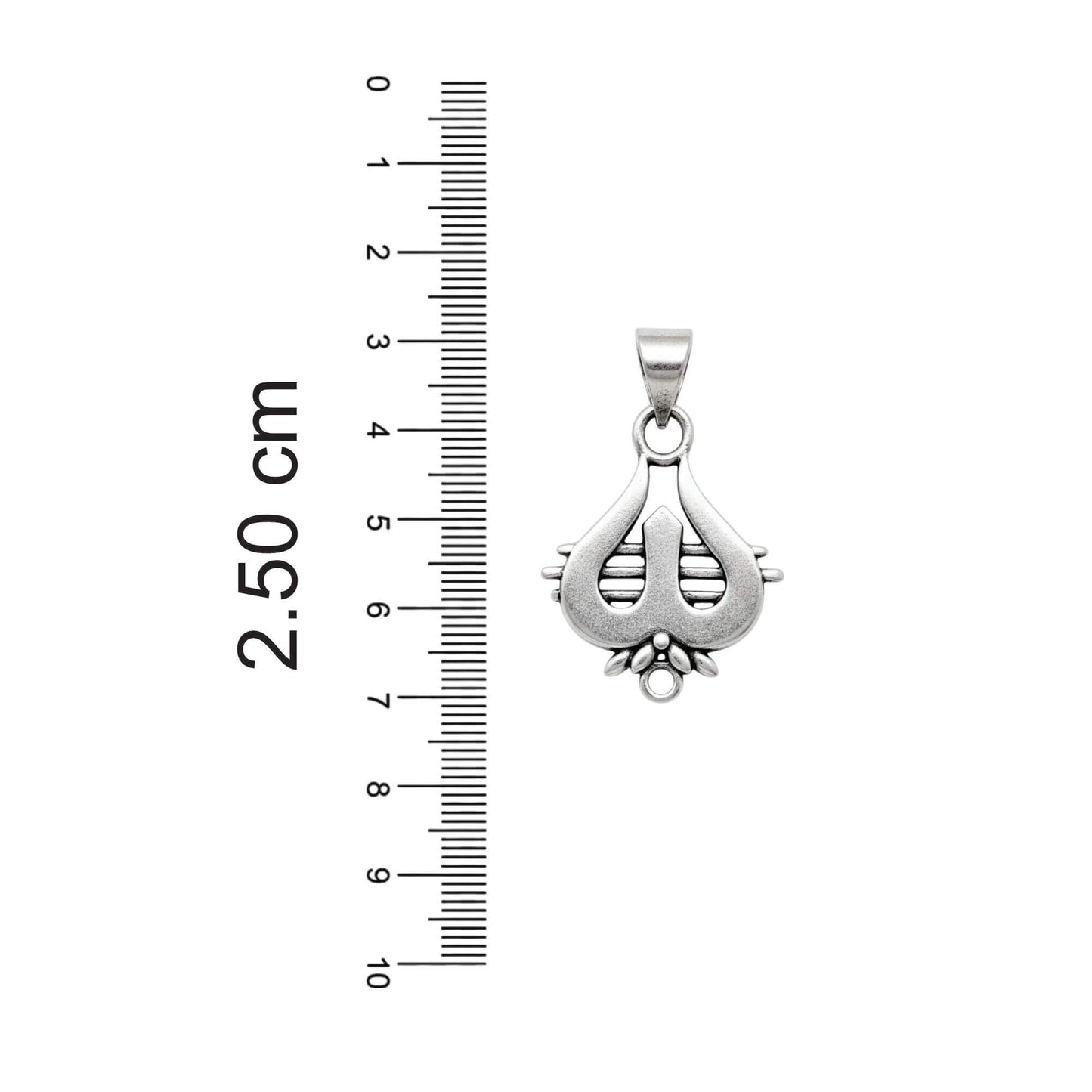 Azita 925 Sterling Silver God Shiv Trishul Pendant for Men and Women | Small | Without Chain | with Certificate of Authenticity and BIS Hallmark.