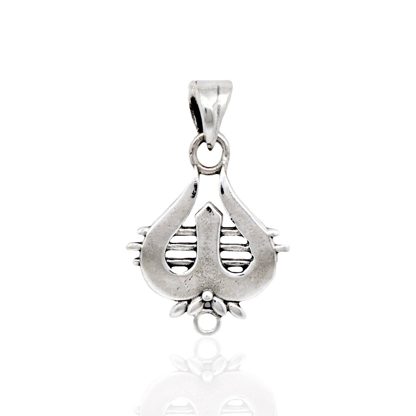 Azita 925 Sterling Silver God Shiv Trishul Pendant for Men and Women | Small | Without Chain | with Certificate of Authenticity and BIS Hallmark.