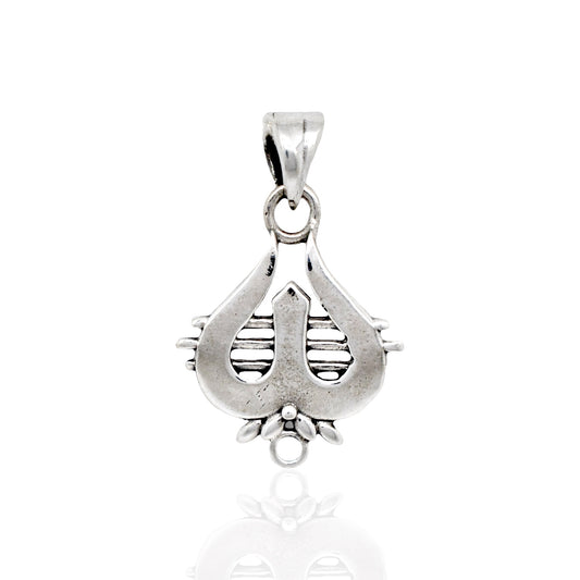 Azita 925 Sterling Silver God Shiv Trishul Pendant for Men and Women | Small | Without Chain | with Certificate of Authenticity and BIS Hallmark.