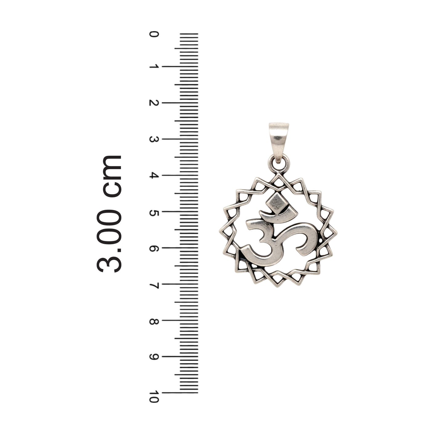 Azita 925 Sterling Silver Divine Om Pendant for Men and Women | Without Chain | with Certificate of Authenticity and BIS Hallmark.
