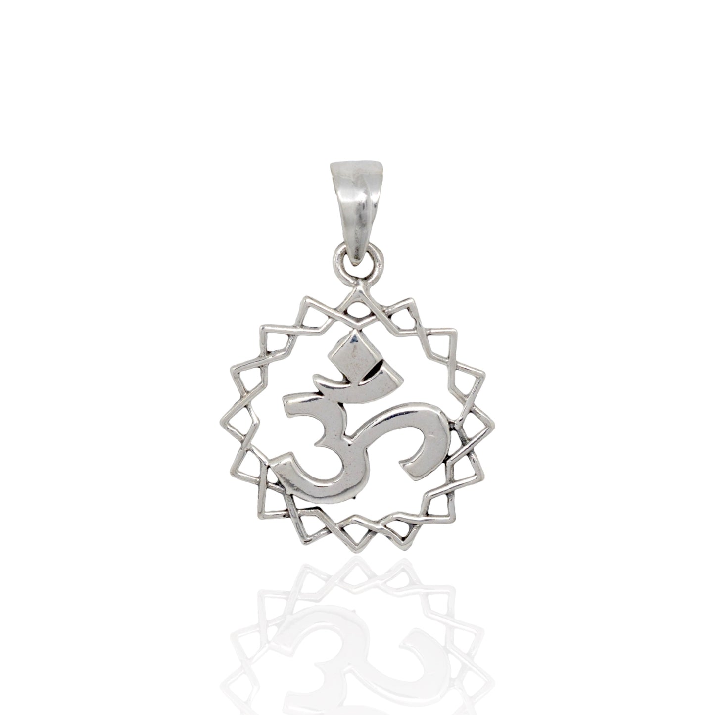 Azita 925 Sterling Silver Divine Om Pendant for Men and Women | Without Chain | with Certificate of Authenticity and BIS Hallmark.