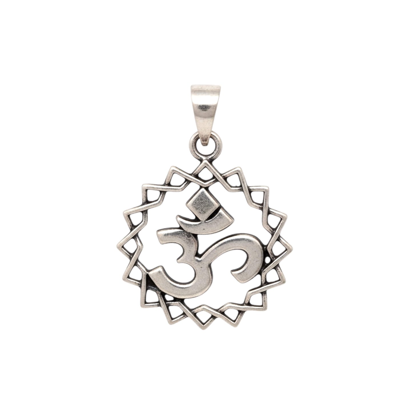 Azita 925 Sterling Silver Divine Om Pendant for Men and Women | Without Chain | with Certificate of Authenticity and BIS Hallmark.