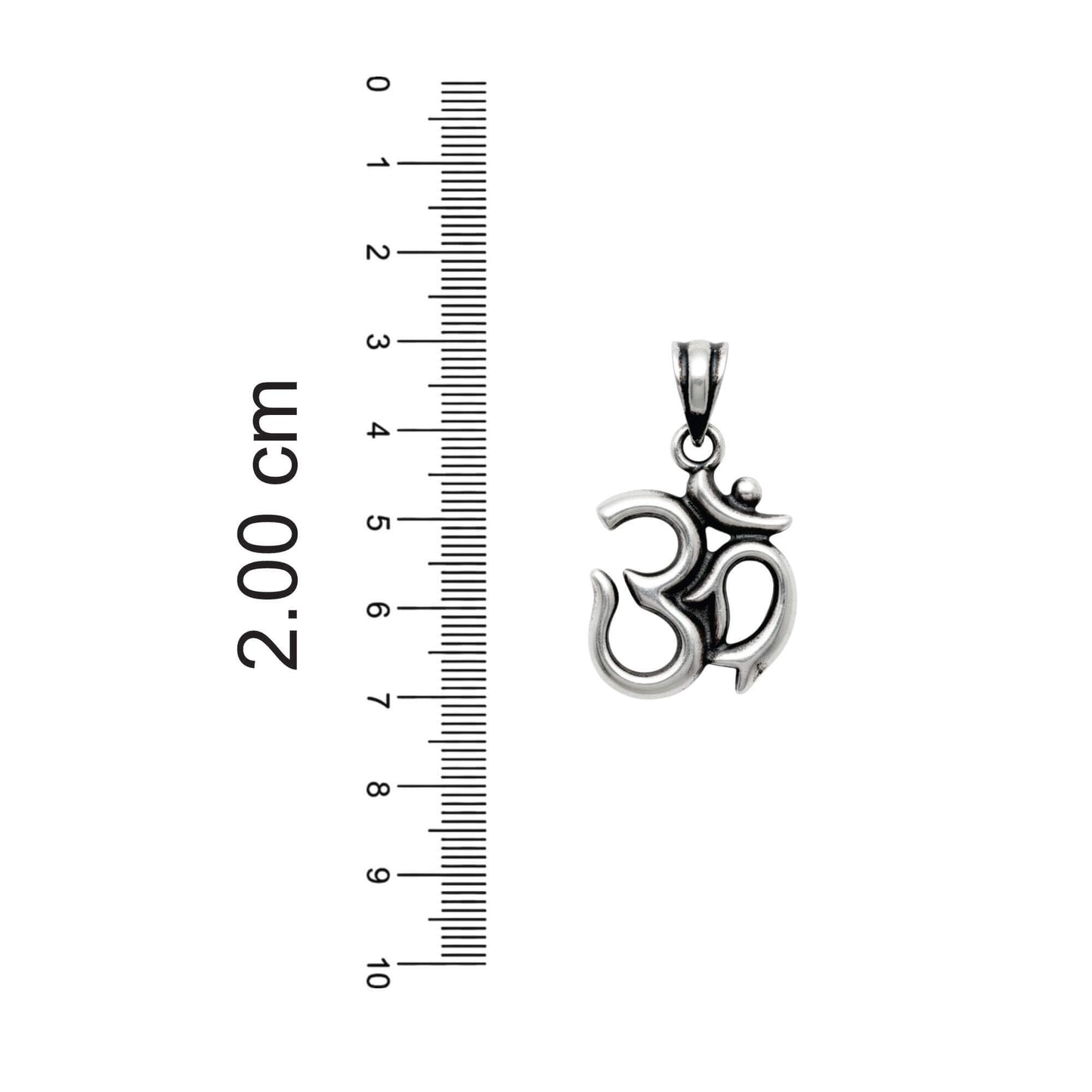 Azita 925 Sterling Silver Divine Om Pendant for Men and Women | Simple Om | Without Chain | with Certificate of Authenticity and BIS Hallmark.