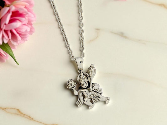 Azita 925 Sterling Silver God Hanuman Pendant for Men and Women | Small | Without Chain | with Certificate of Authenticity and BIS Hallmark.