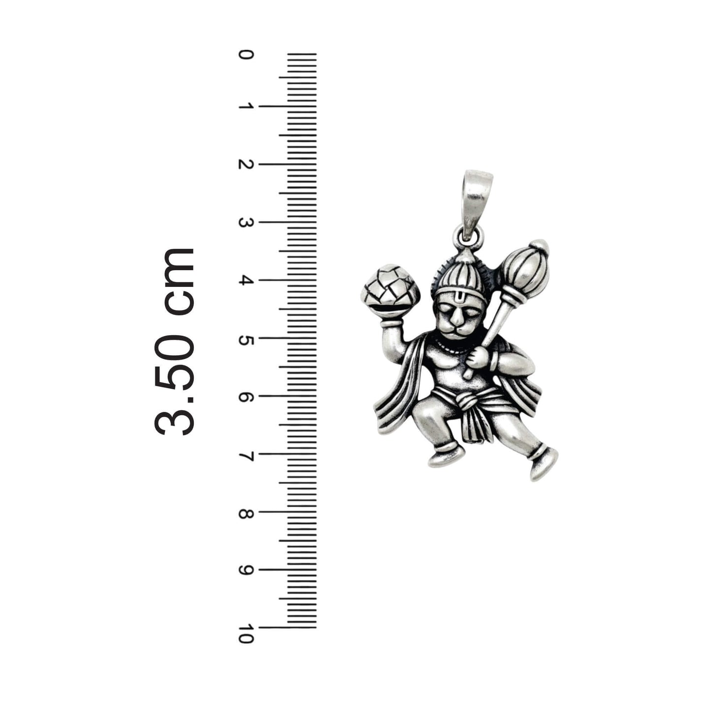 Azita 925 Sterling Silver God Hanuman Pendant for Men and Women | Small | Without Chain | with Certificate of Authenticity and BIS Hallmark.