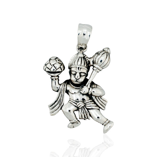 Azita 925 Sterling Silver God Hanuman Pendant for Men and Women | Small | Without Chain | with Certificate of Authenticity and BIS Hallmark.